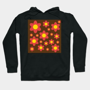 retro hippy flower pattern Hoodie